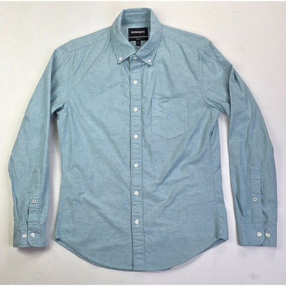 Bonobos Slim Fit Size Small Mens Seafoam Green Button Down Oxford Style Shirt - Picture 1 of 8
